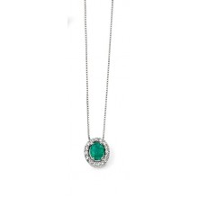 WHITE GOLD PRECIOUS DIAMOND AND EMERALD